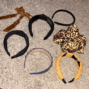 Stylish Headband Set - Black, Brown, Leopard Print